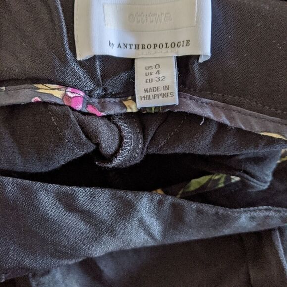 Anthropologie Ett Twa satin tie waist belted pant Size 0 - Picture 10 of 12